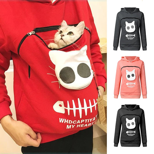 Cat Lovers Hoodie Kangaroo Pouch Sweatshirt