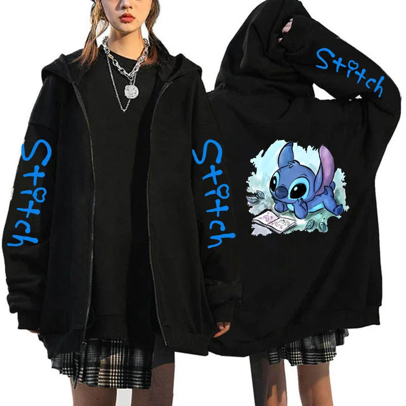 Zipper Disney Stitch Zip Up Hoodies