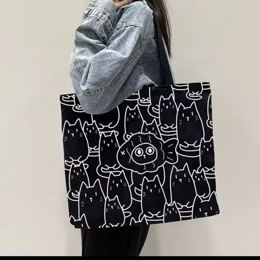 New Lazy Design Print Tote Bag