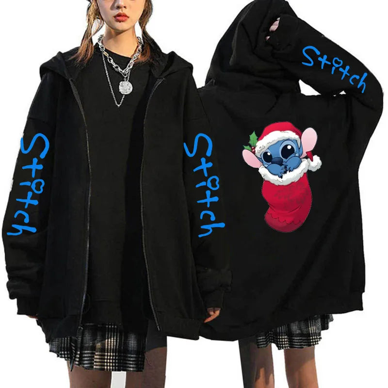 Zipper Disney Stitch Zip Up Hoodies