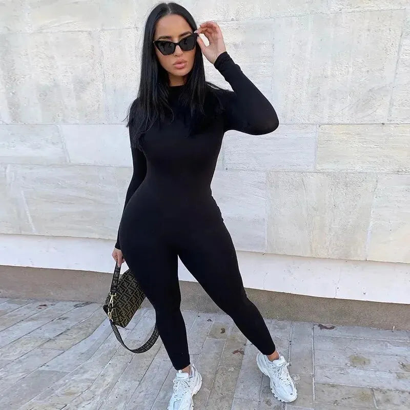 Bodycon Solid Sport Fitness Jumpsuits Romper