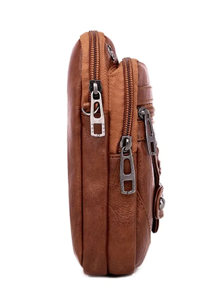 PU Soft Leather Shoulder Bag with Large Capacity