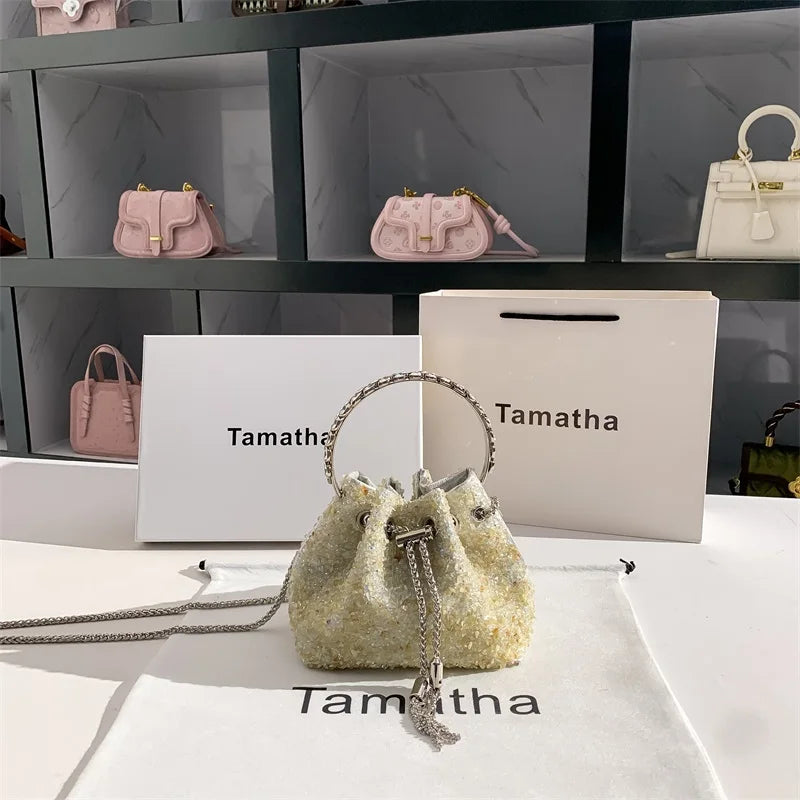 Luxury Designer Colorful Stones Evening Clutch Bag