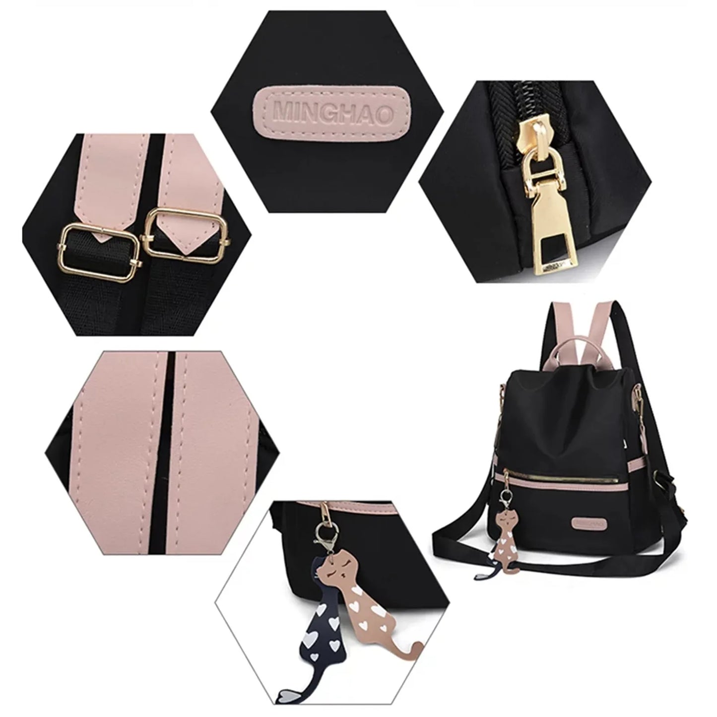 Anti-Theft Waterproof Nylon Multifunctional Large Capacity Shoulder Bag