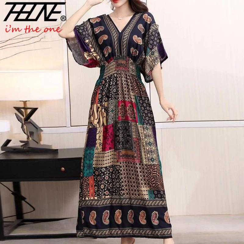 Maxi Long Print Indian Bohemian Dress