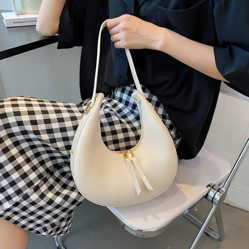 Luxury Half-moon Underarm Bag for Women