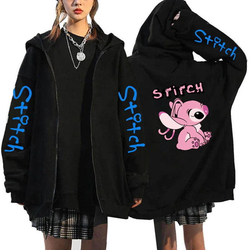 Zipper Disney Stitch Zip Up Hoodies