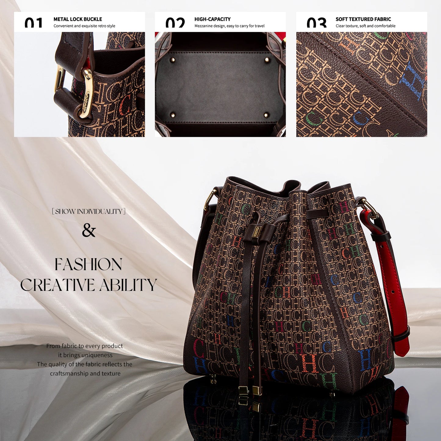 Luxury Classic PVC Printed Women Designer Bag
