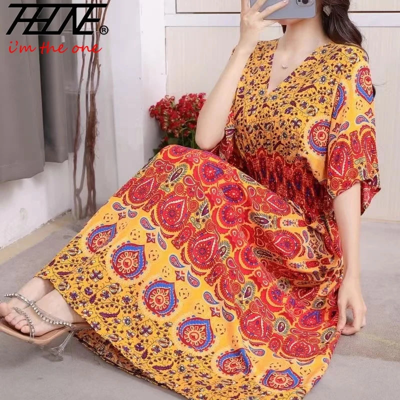 Maxi Long Print Indian Bohemian Dress