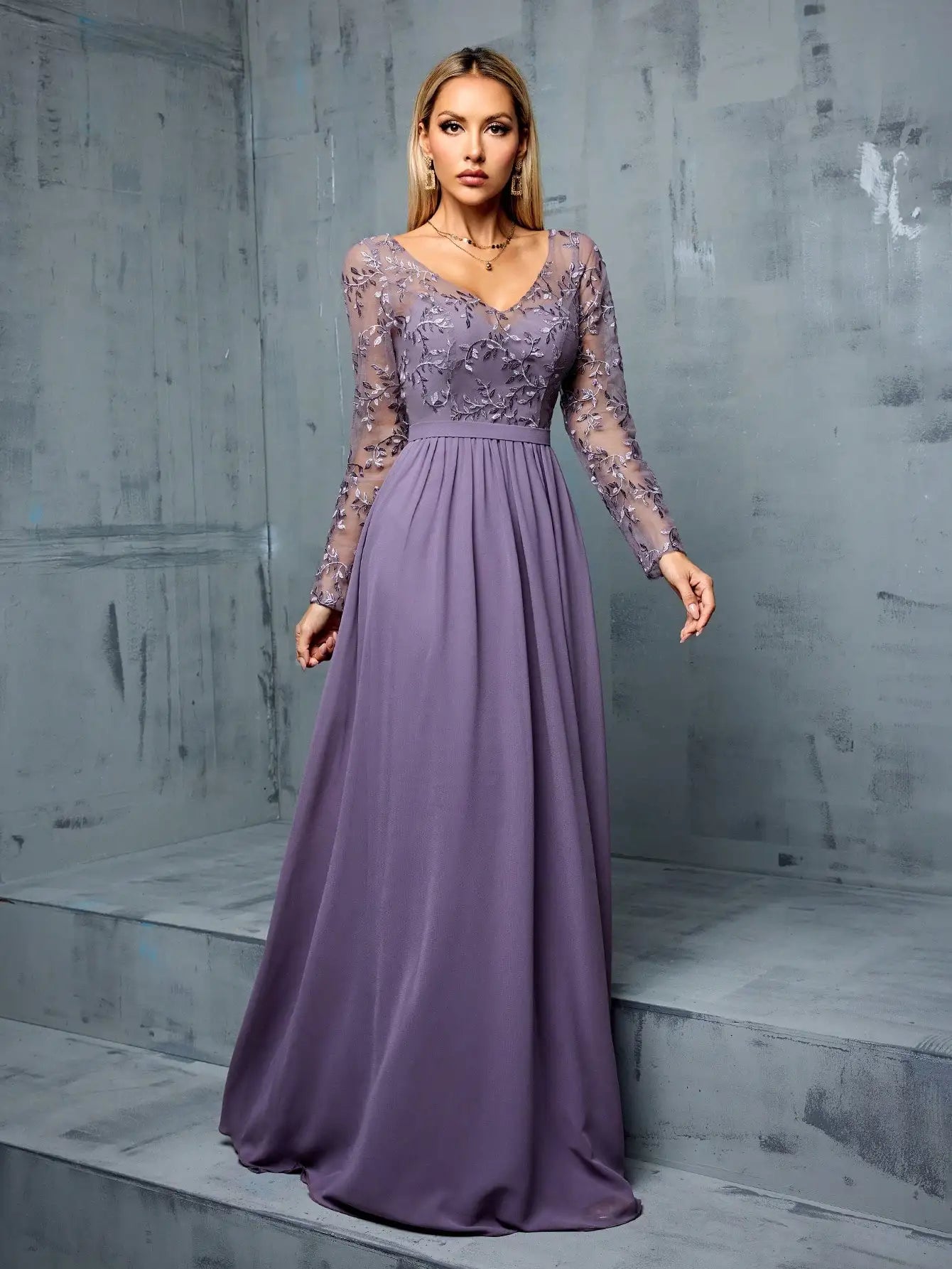 Women's Purple Dinner Dress
