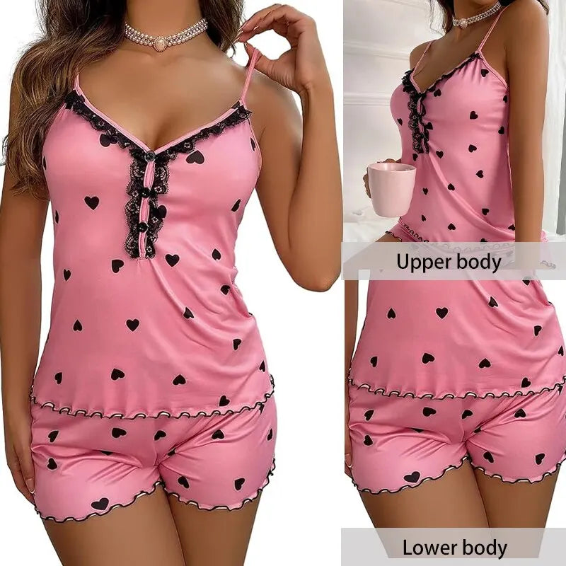 Sexy Summer Two Pieces Women Pajamas