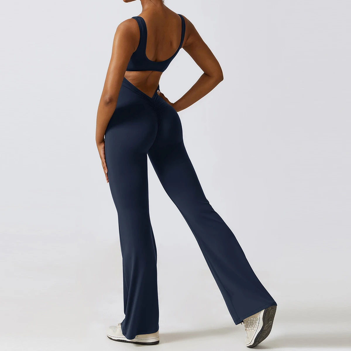 Sexy Back V Jumpsuit Gym Set