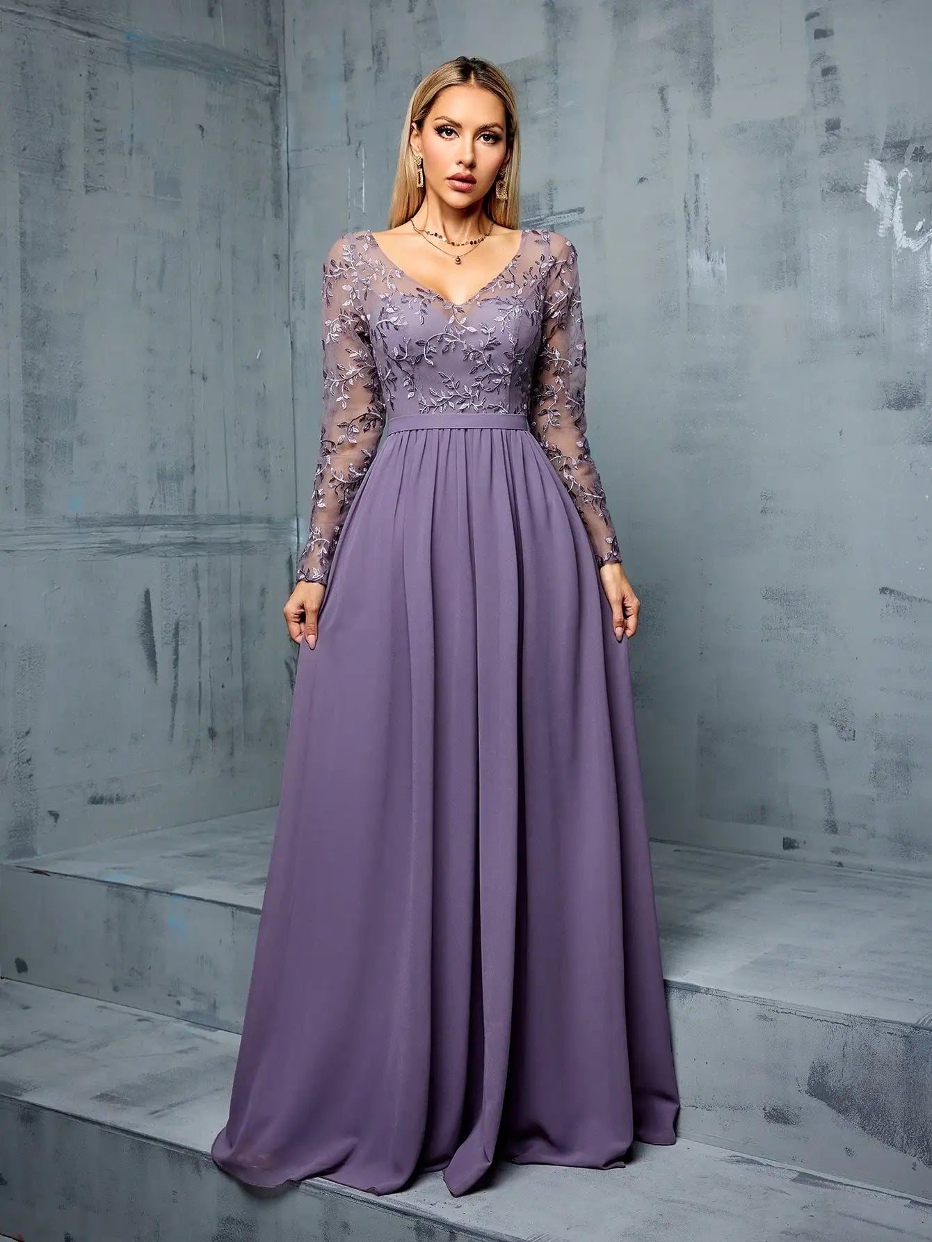 Women's Purple Dinner Dress