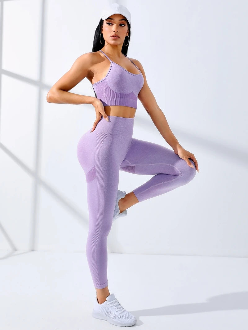 Women Yoga Set 2/Pcs Seamless Workout Outfits