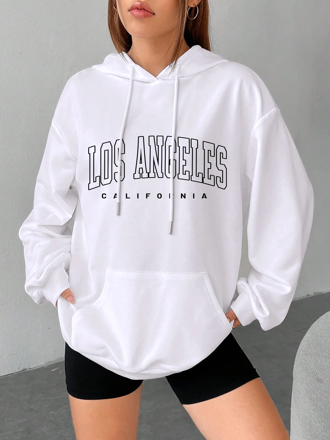 Los Angeles Art Letter Design Women Streetwear