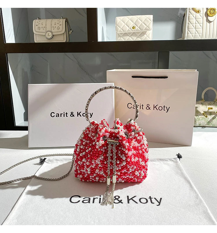 Luxury Designer Colorful Stones Evening Clutch Bag