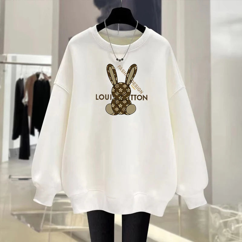 Women's Casual O-Neck Comfortable Pullover White