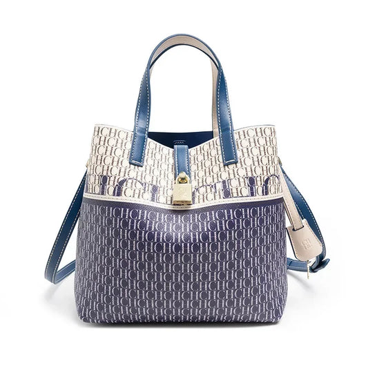 Exquisite Flower Printed Women's Leather Bag