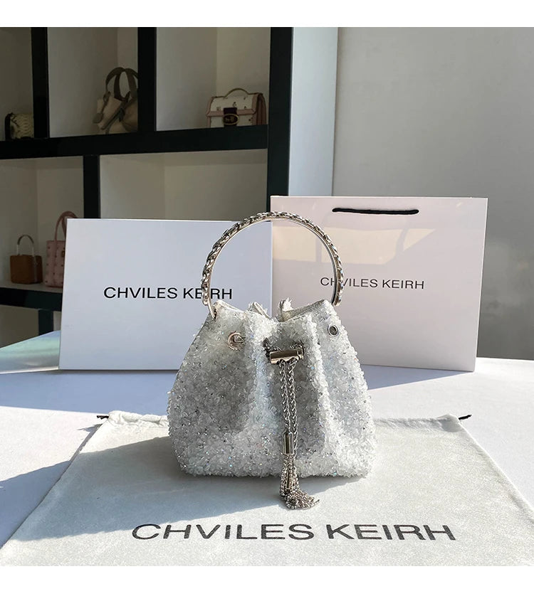 Luxury Designer Colorful Stones Evening Clutch Bag