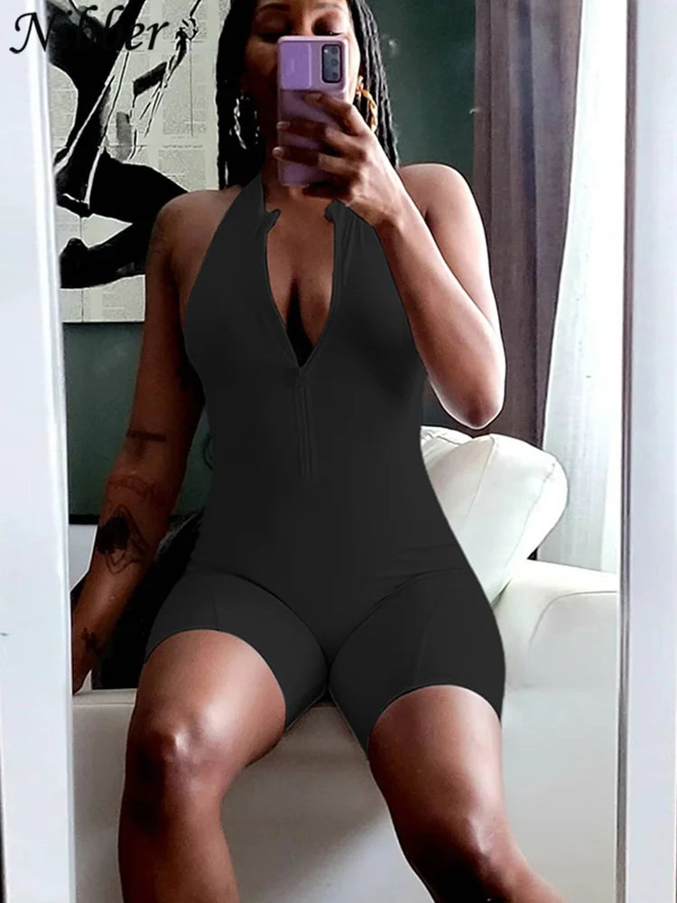 Streetwear Sleeveless Cutout Bodysuit