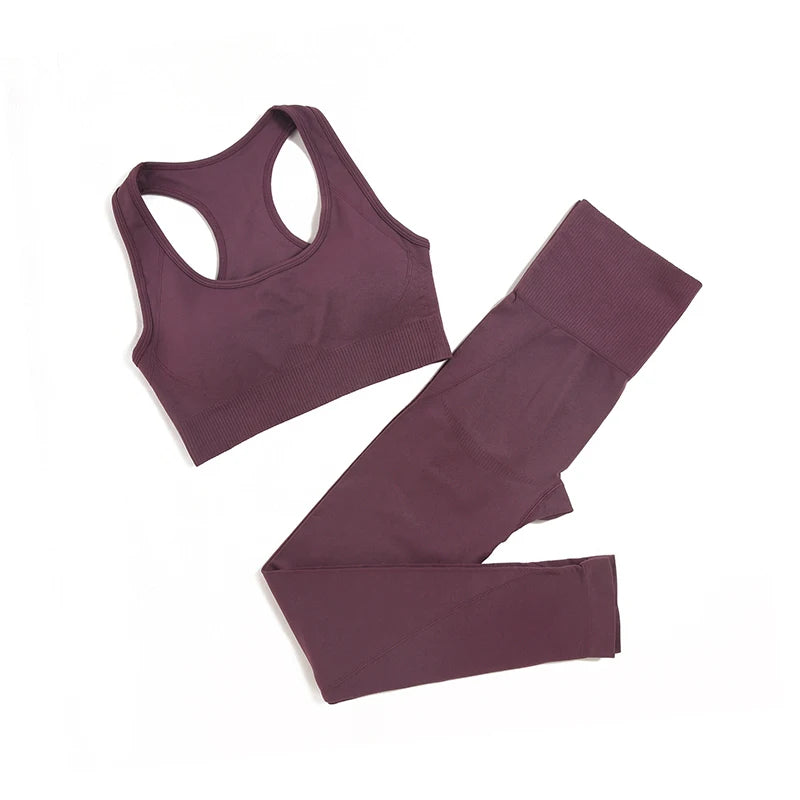 2/3/4pcs Seamless Yoga Set Gym Clothes