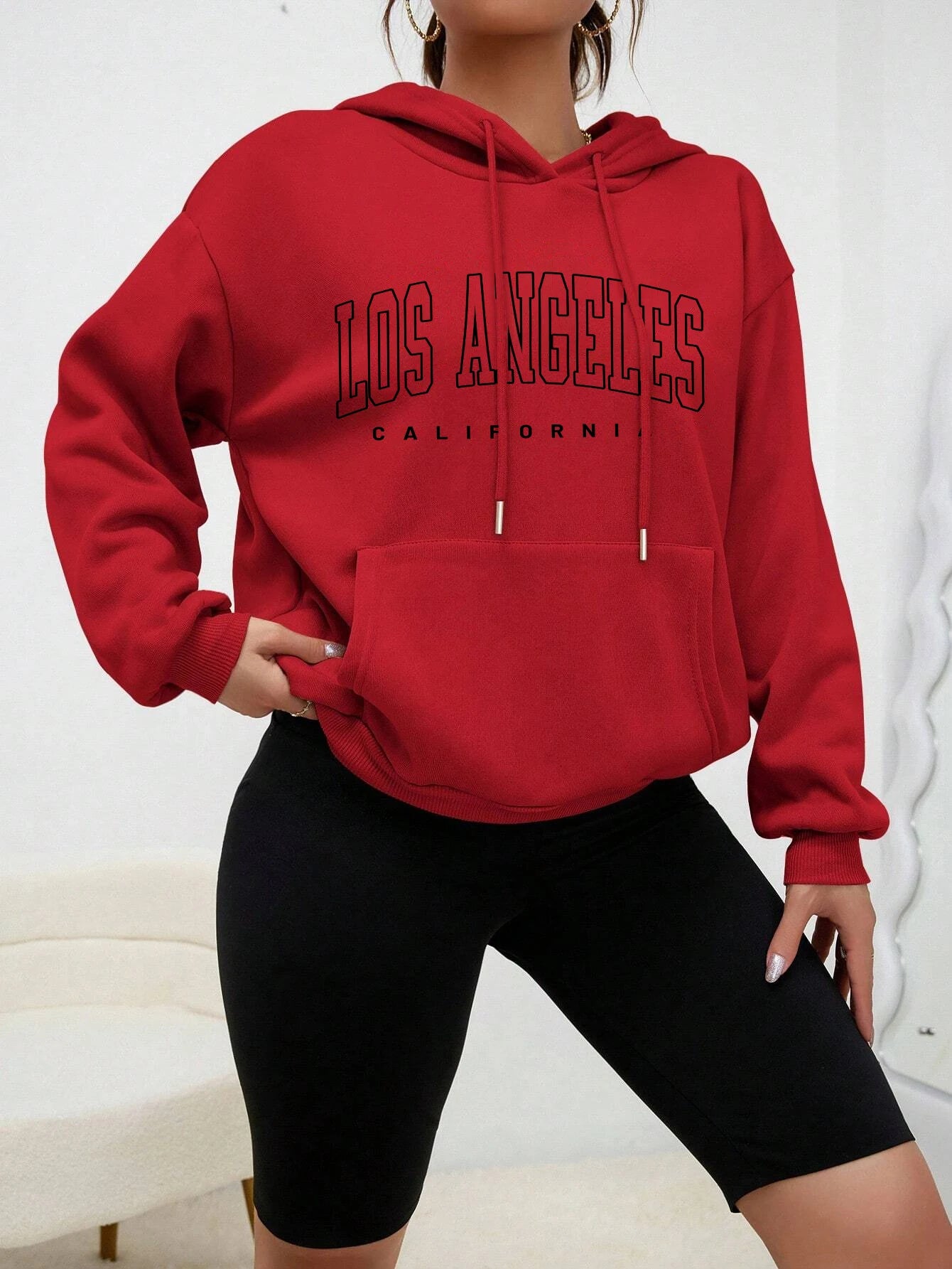 Los Angeles Art Letter Design Women Streetwear