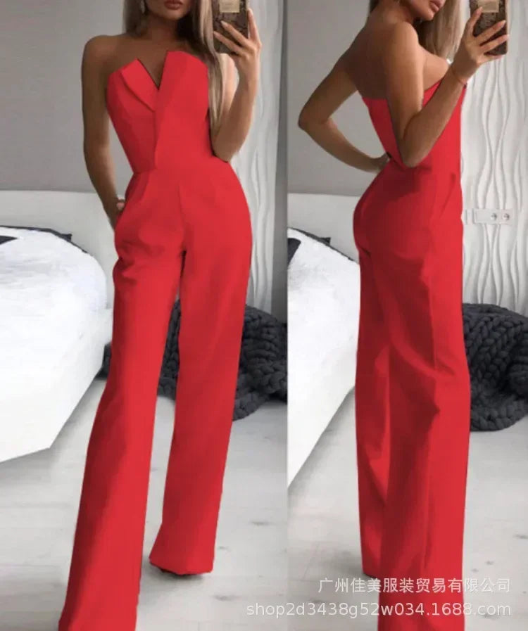 Elegant Off Shoulder Sexy Club Jumpsuit