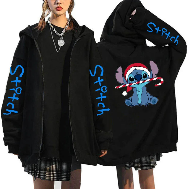 Zipper Disney Stitch Zip Up Hoodies