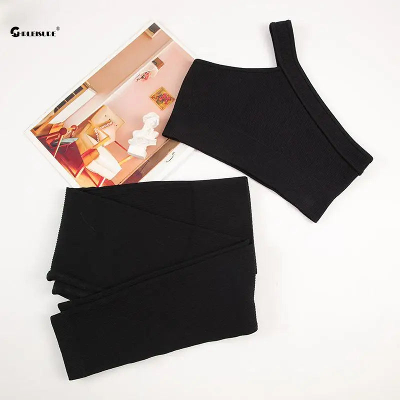 Running Bra without Pad with Workout Leggings