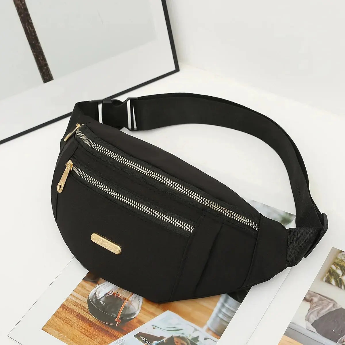 Women Waterproof Waist Bag with Adjustable Strap