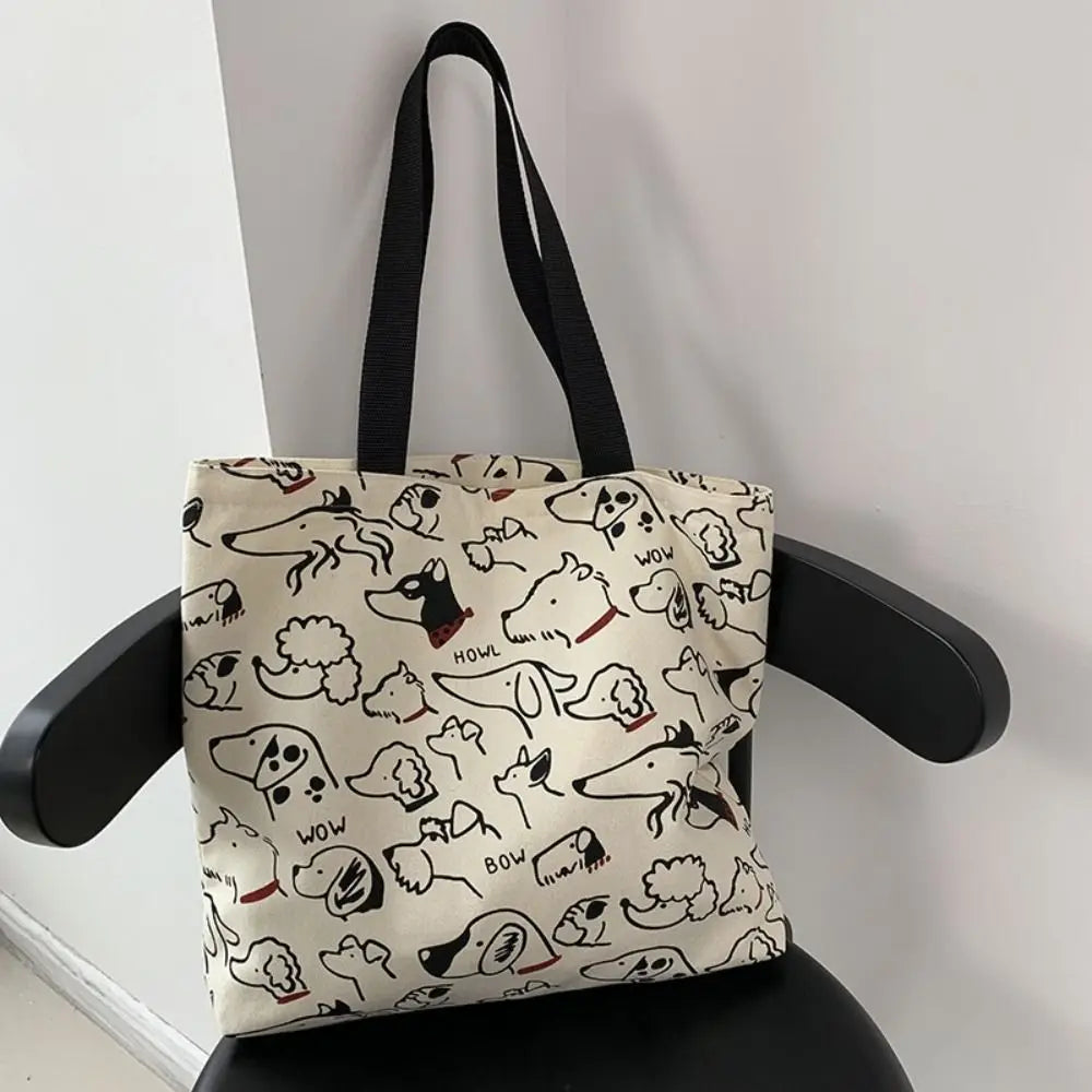 New Lazy Design Print Tote Bag