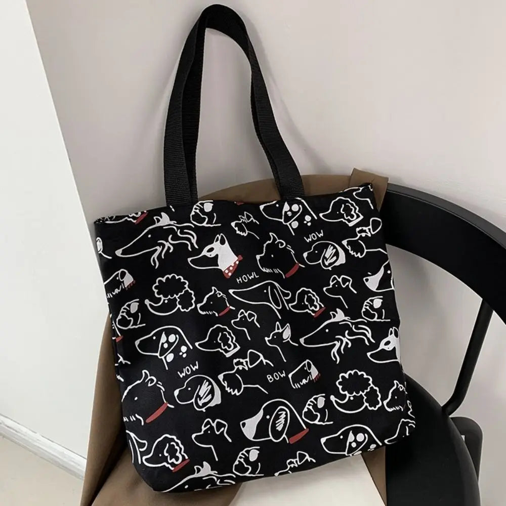 New Lazy Design Print Tote Bag