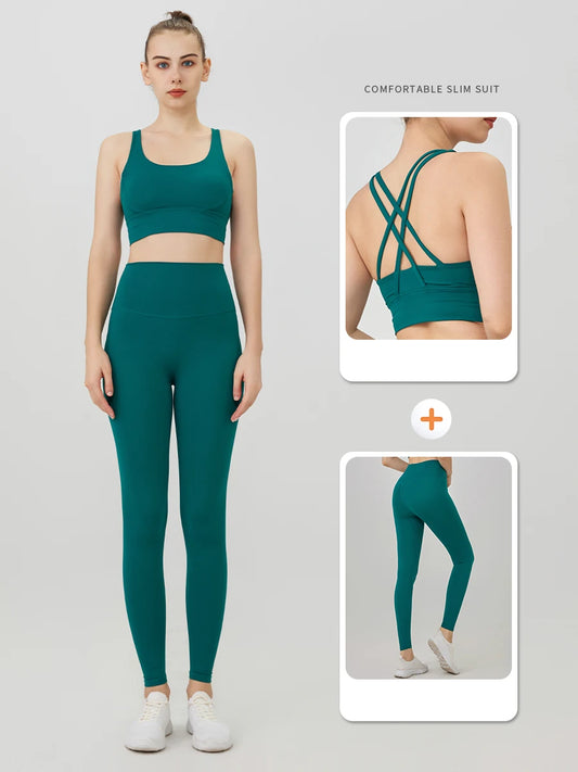 2 Piece Yoga Tracksuit Athletic Wear