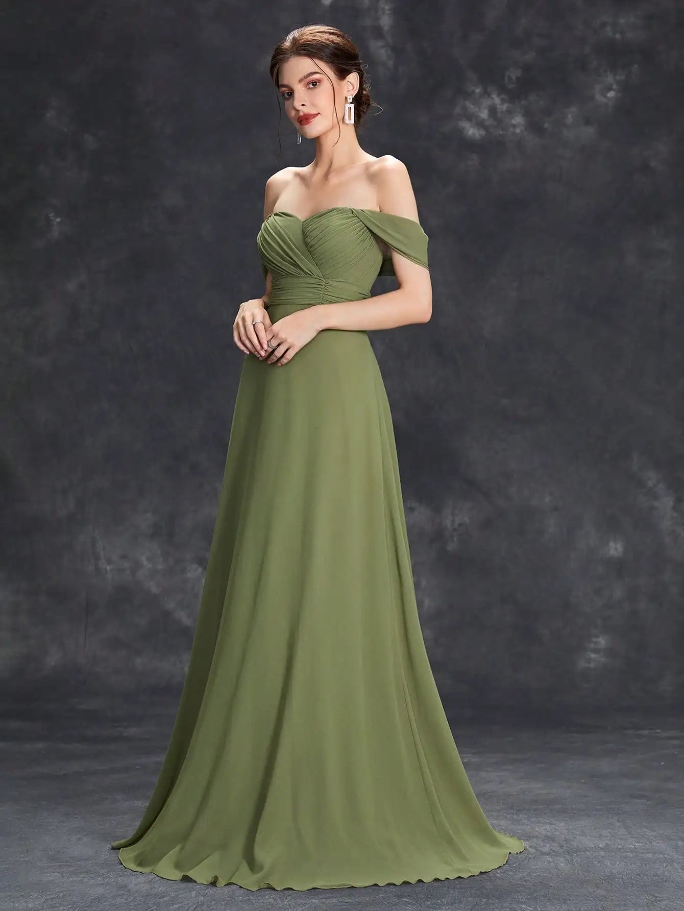 A swing chiffon long Evening gown