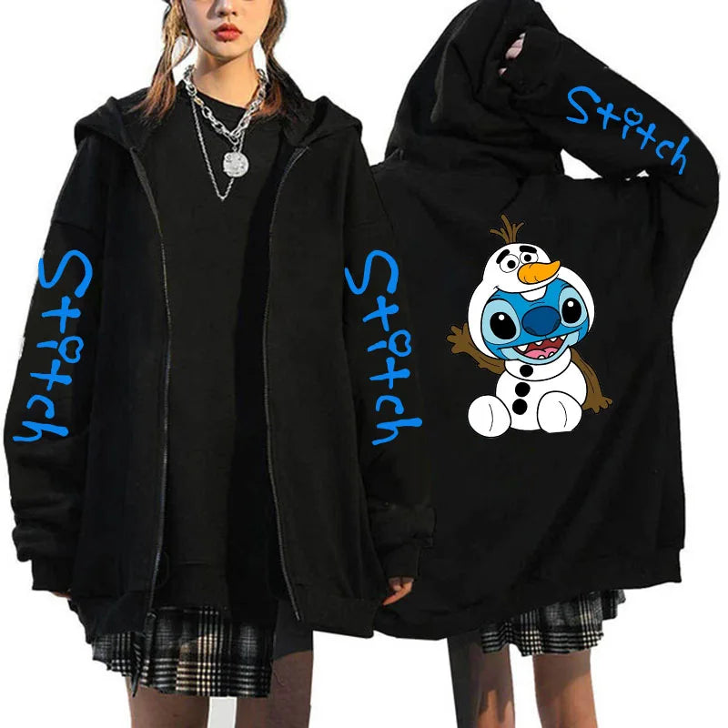 Zipper Disney Stitch Zip Up Hoodies