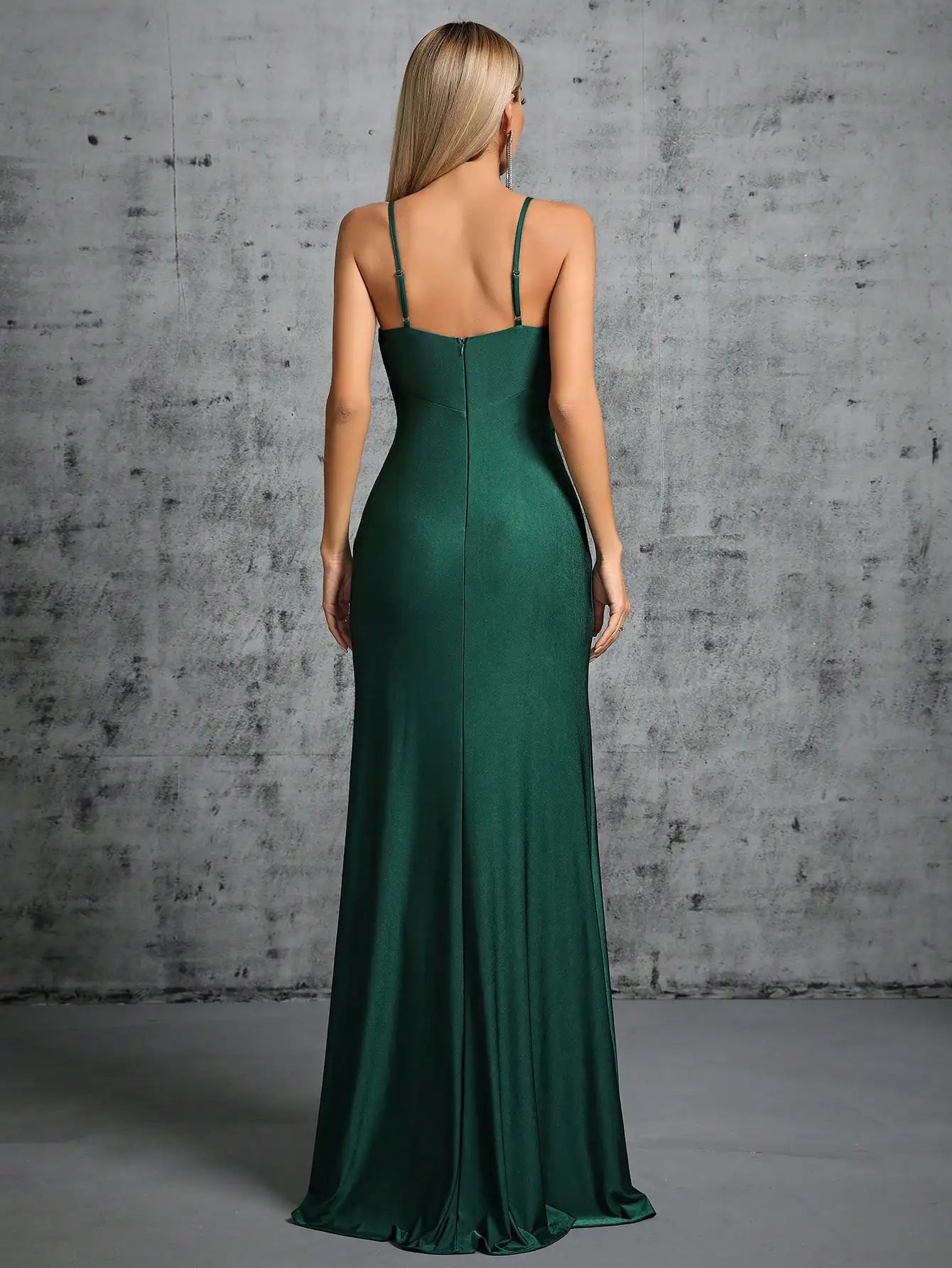 Beaded neckline Evening gown