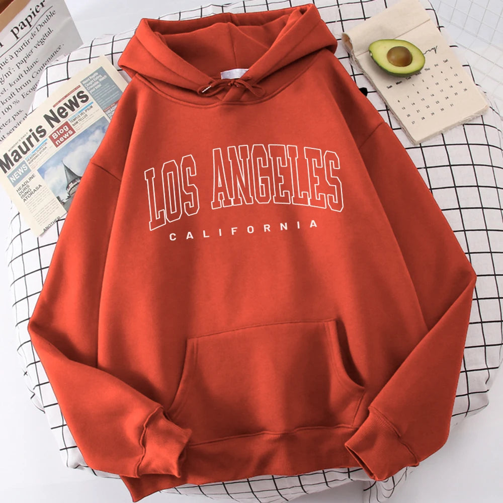 Los Angeles Art Letter Design Women Streetwear