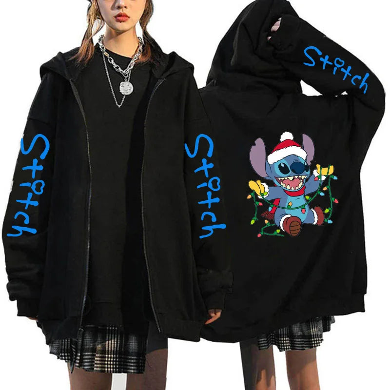 Zipper Disney Stitch Zip Up Hoodies
