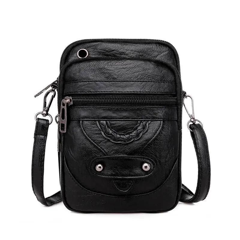PU Soft Leather Shoulder Bag with Large Capacity