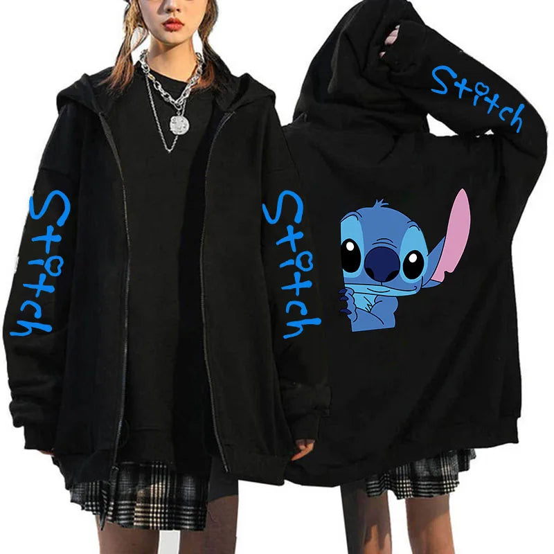 Zipper Disney Stitch Zip Up Hoodies
