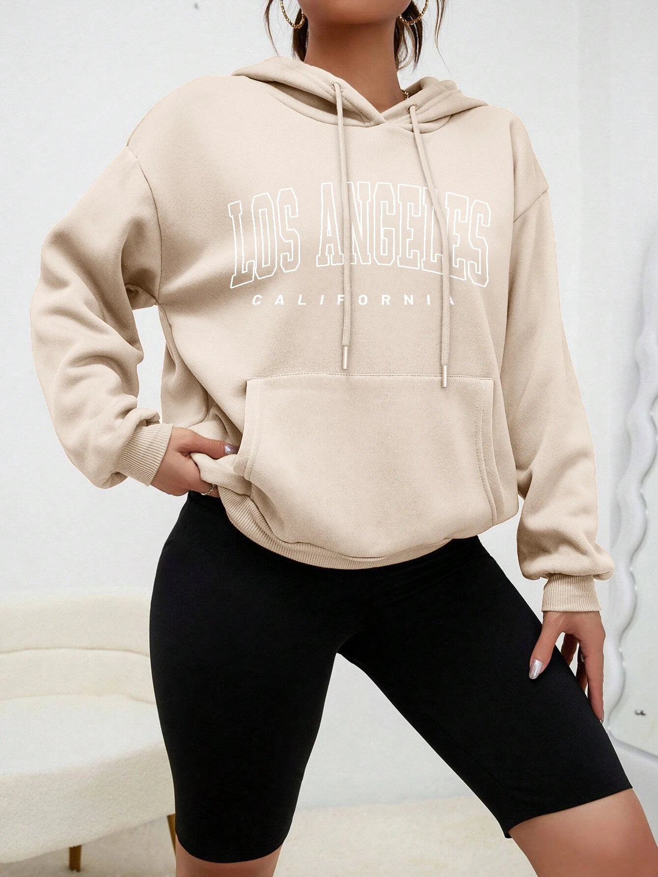 Los Angeles Art Letter Design Women Streetwear