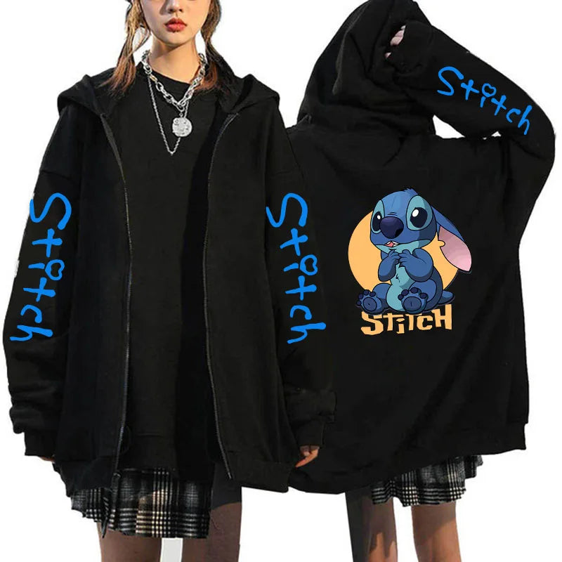 Zipper Disney Stitch Zip Up Hoodies