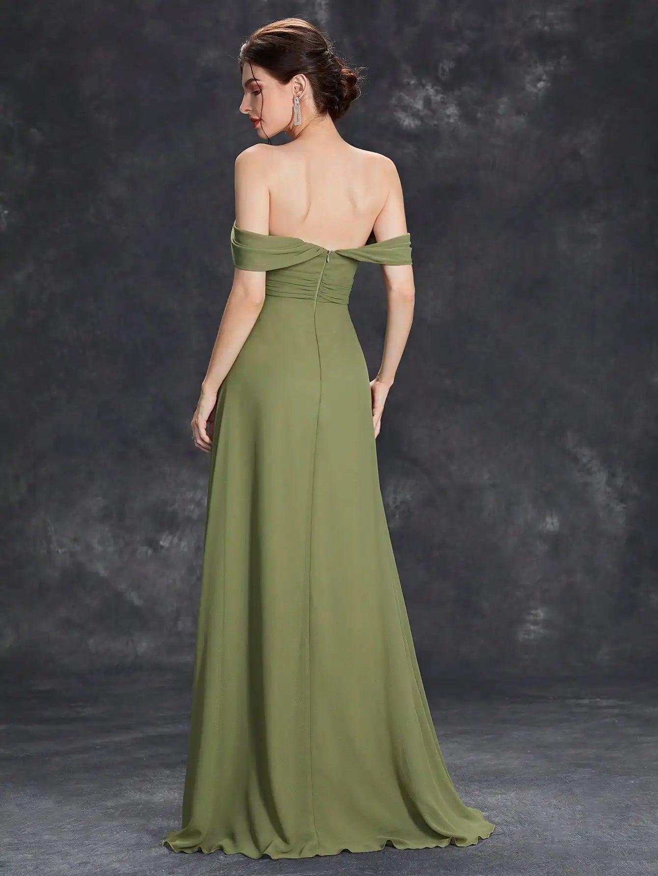 A swing chiffon long Evening gown