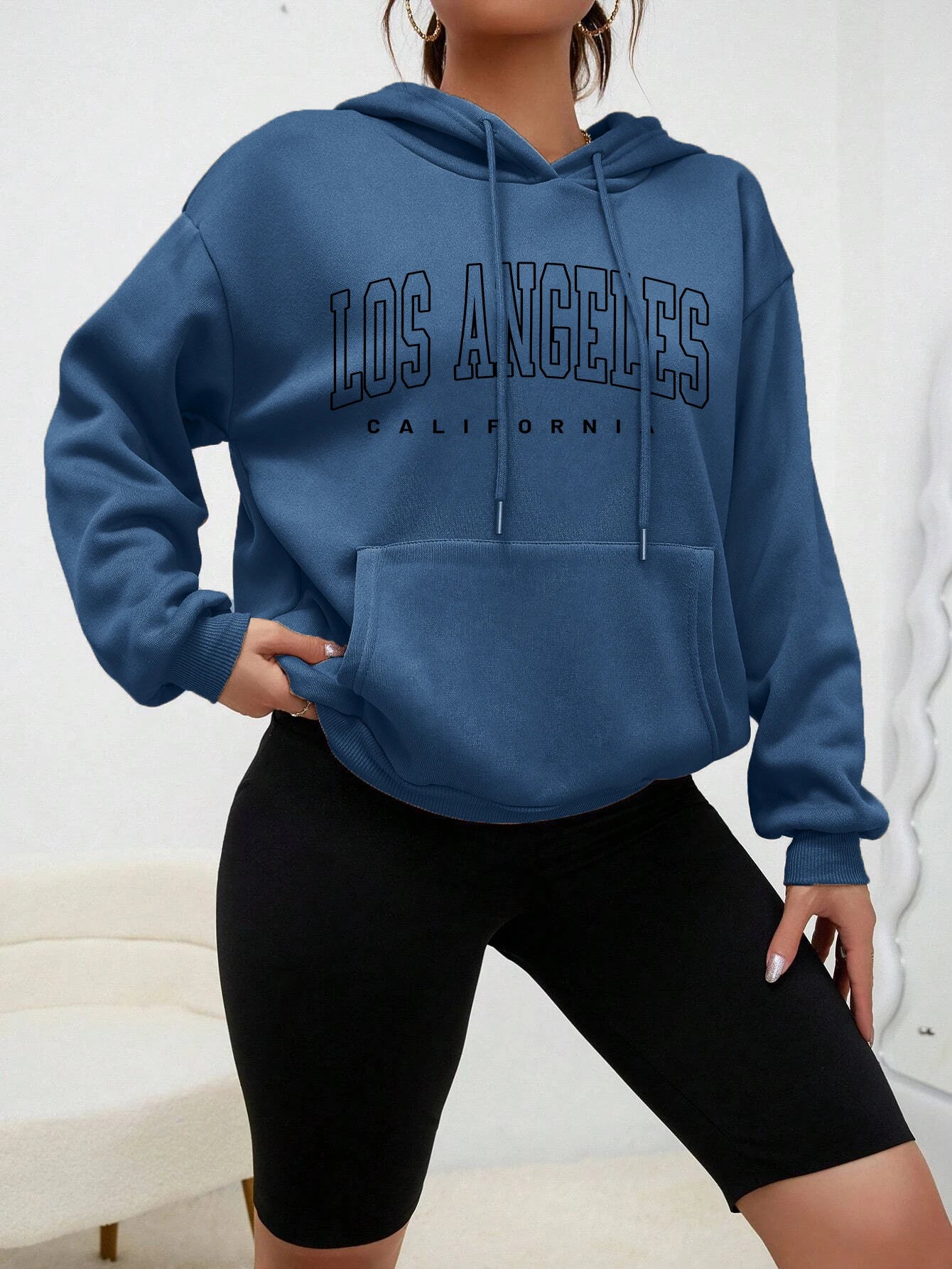 Los Angeles Art Letter Design Women Streetwear