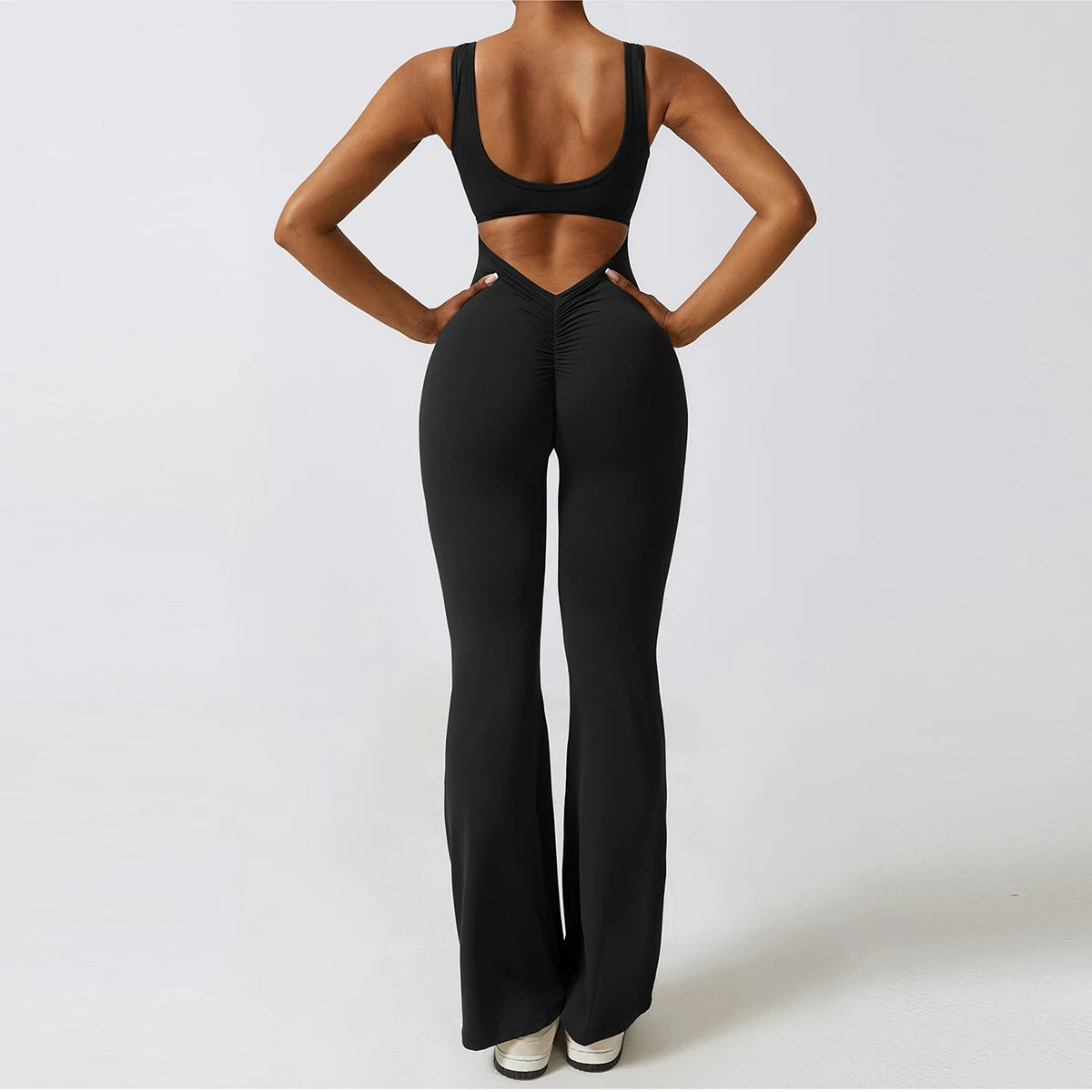 Sexy Back V Jumpsuit Gym Set