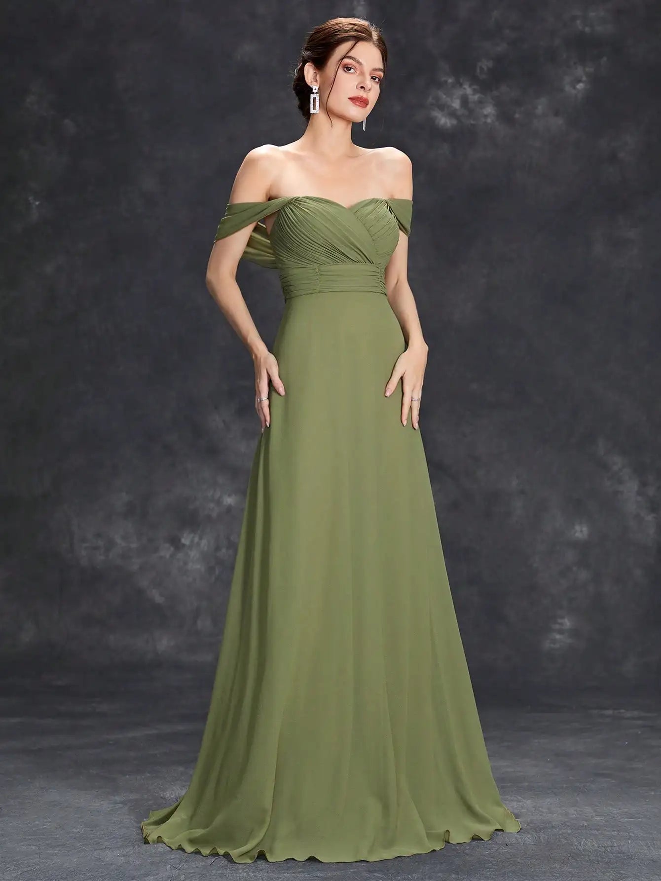 A swing chiffon long Evening gown