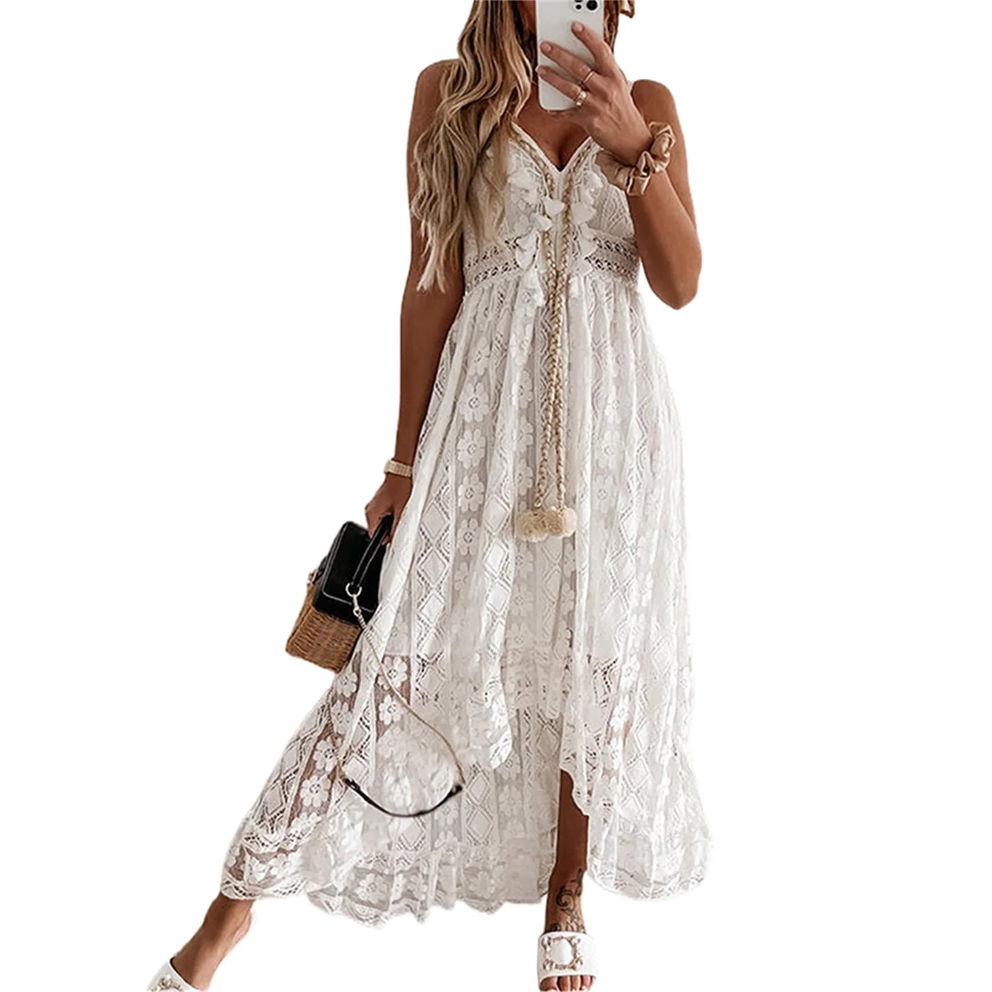 Trendy Casual Beachwear Cover-ups Outfits Long Maxi Dress