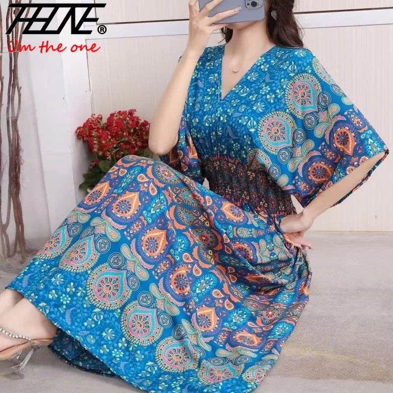 Maxi Long Print Indian Bohemian Dress