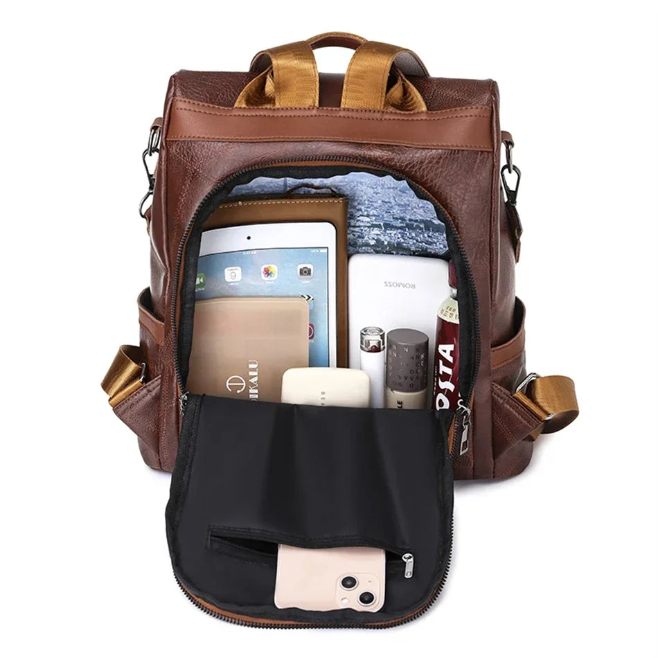 Soft Leather Vintage Backpack