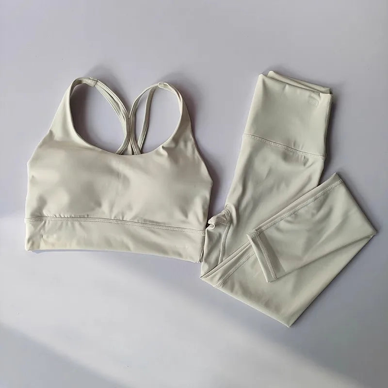 Women Yoga Set 2pcs Sport Suit Gym wear Bra Set